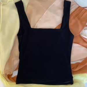 Box Black Spandex Crop Top